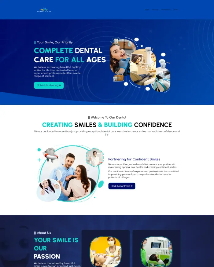 Dental clinic website built by LogixLevel