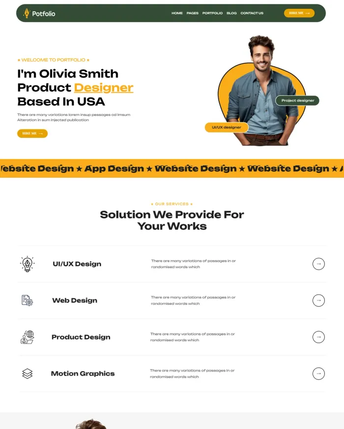 Design portfolio website built by LogixLevel