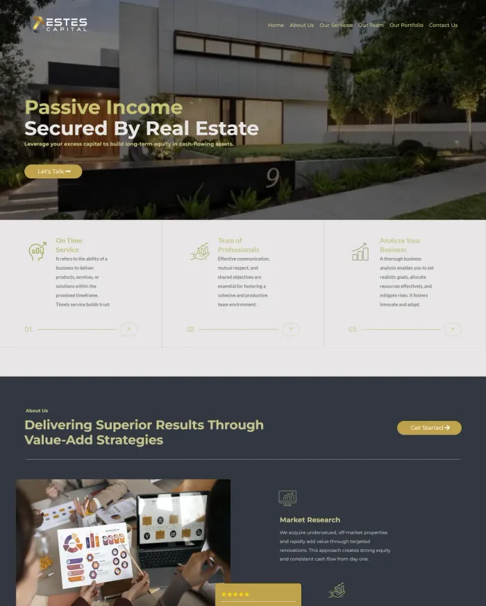 Real estate investment website built by LogixLevel