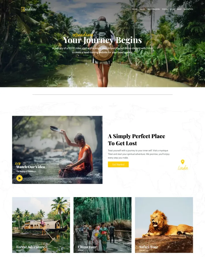 Travel agency website built by LogixLevel